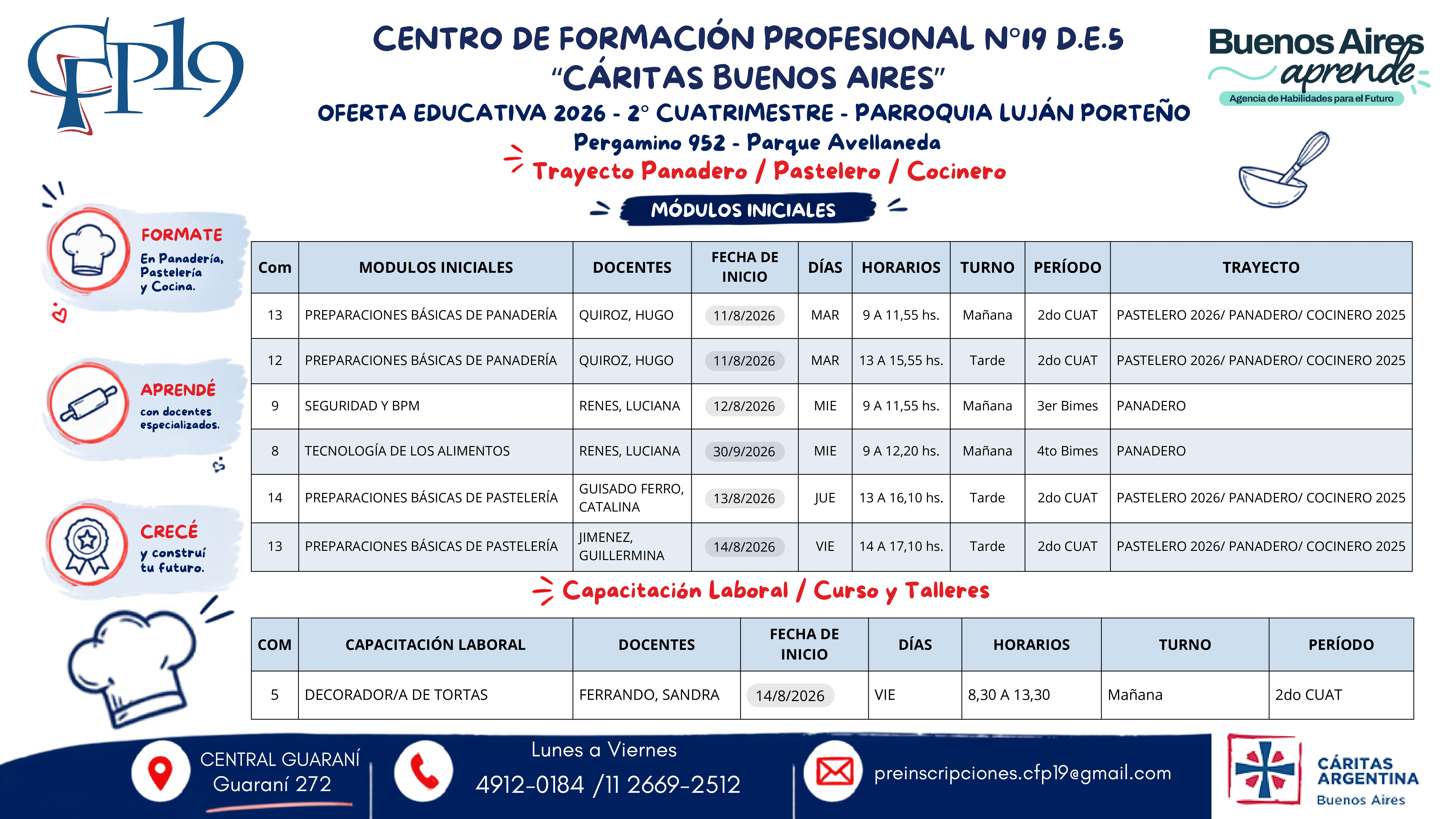 Cartilla de inscripción Luján Porteño